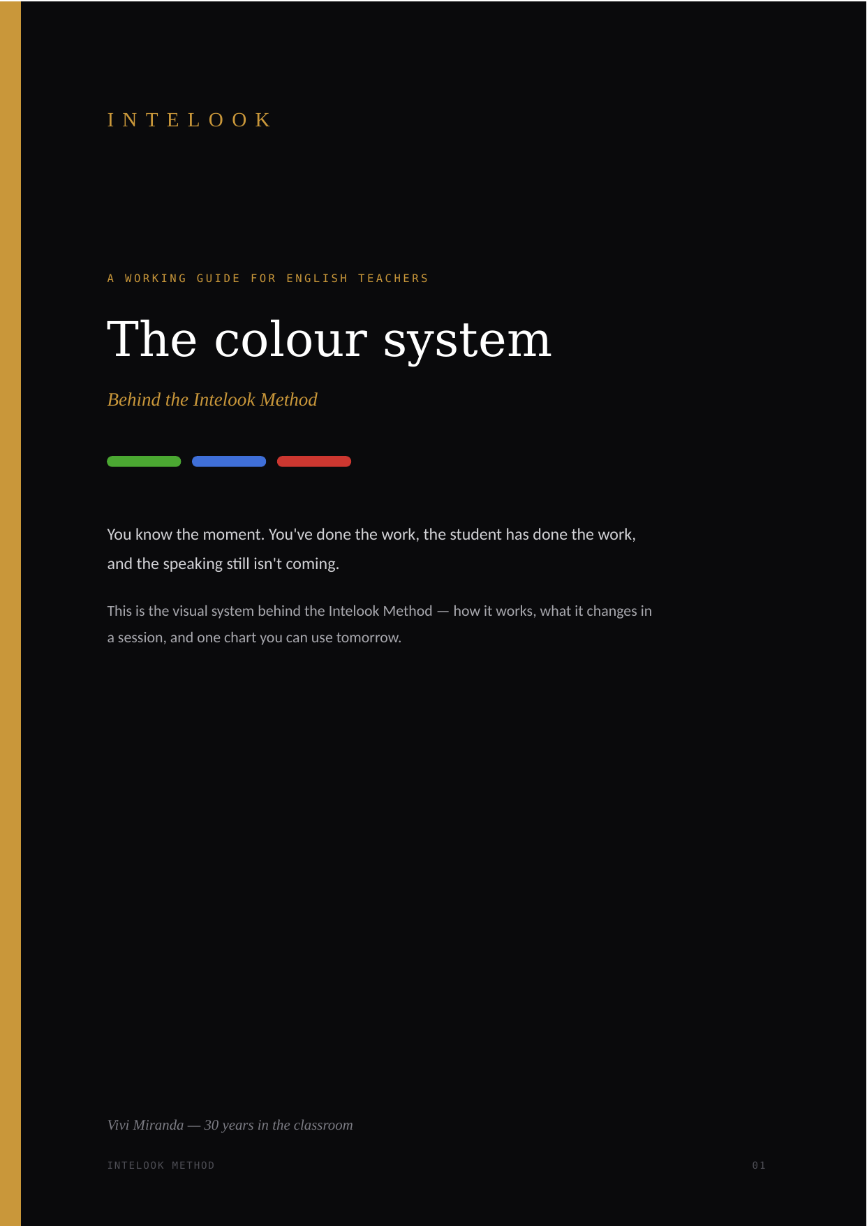 The Colour System — A Working Guide for English Teachers, cover page